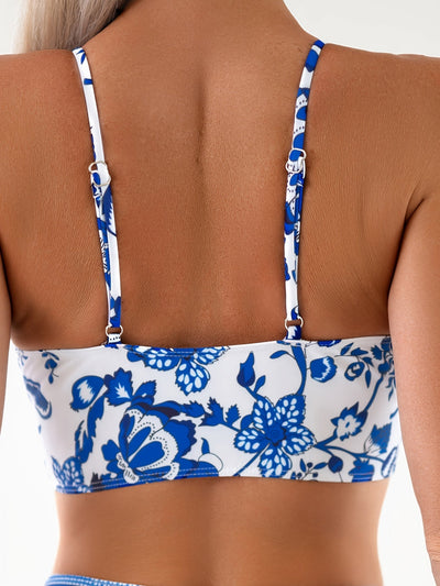 Damen Bikini Set – Eleganter Badeanzug mit V-Ausschnitt & High-Cut