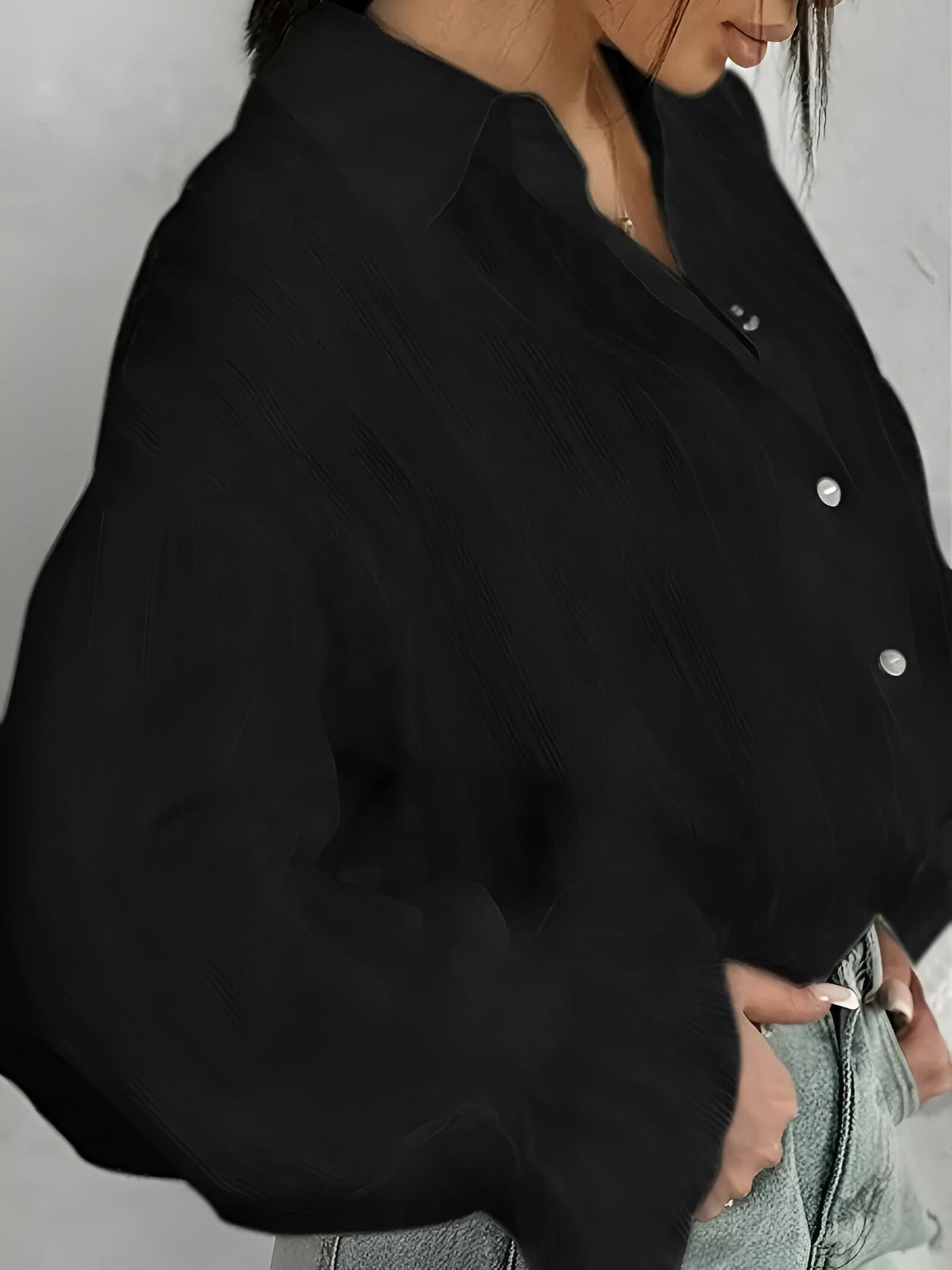 Oriholt | elegantes overshirt mit bedruckten kragen