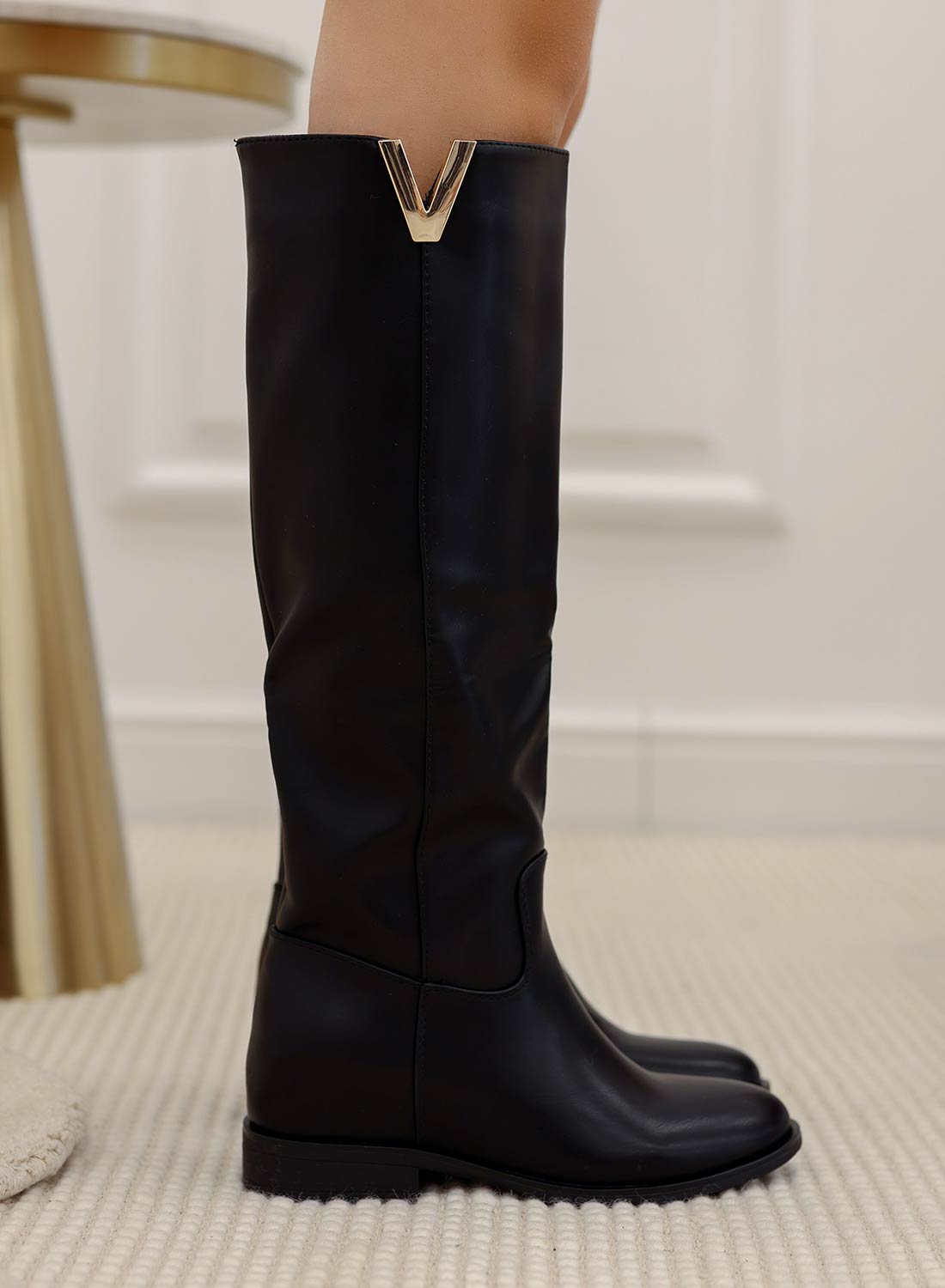 Aurelia - Knielange Stiefel aus Kunstleder