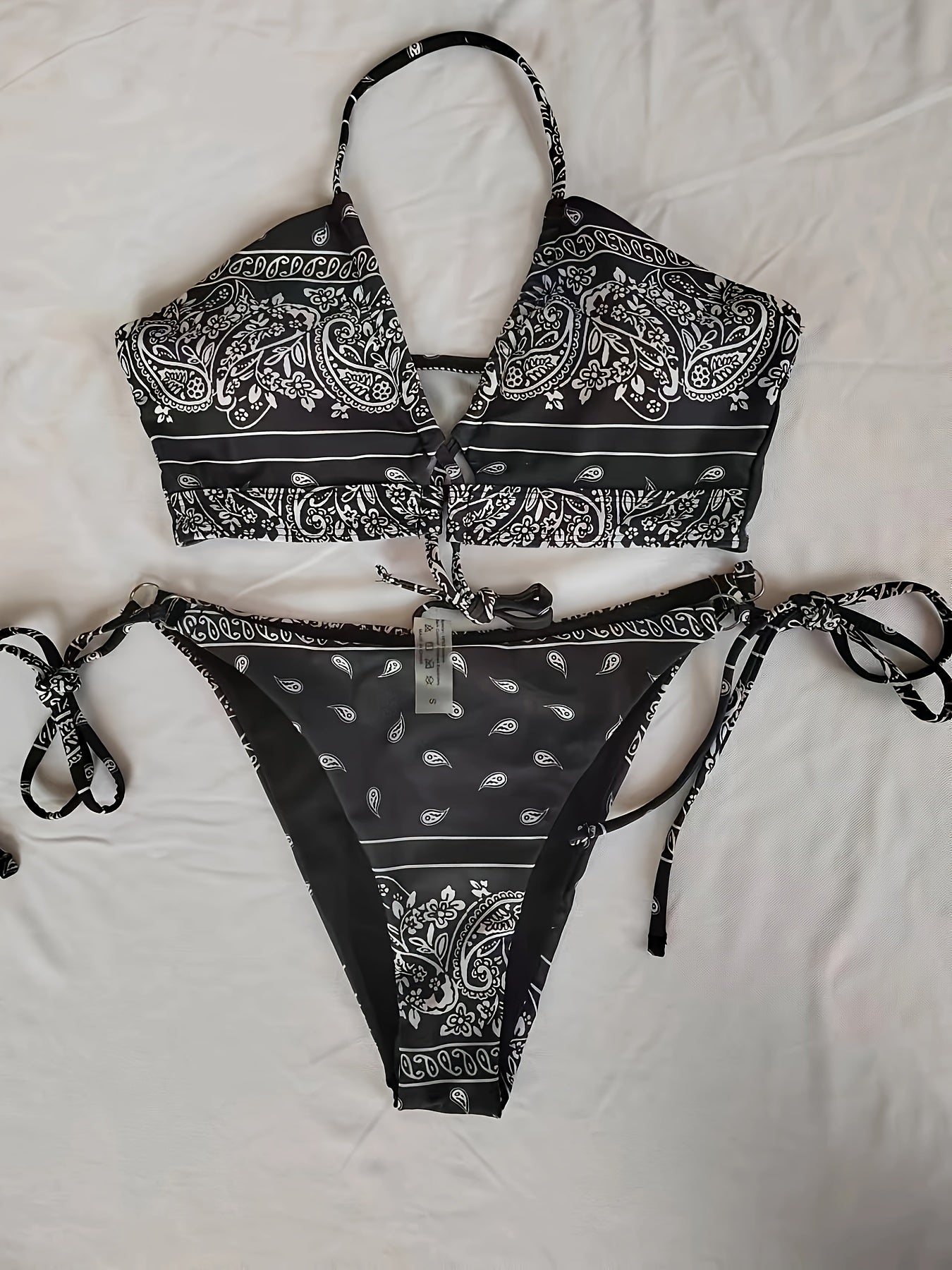 Damen Bikini Set – Elegantes Paisley Badeanzug, Leicht & Bequem