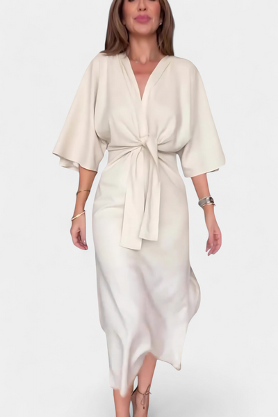 Leontine – Kleid mit Bindung und Kimonoärmeln