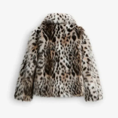 Leoparden-Kunstfelljacke für auffällige Winter-Looks