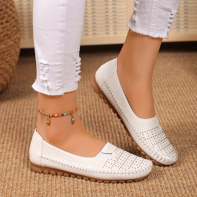 Minimalistische Slip-On Flats für Damen – Leichte Rundzehen Schuhe