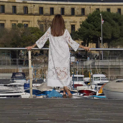 Sophie™ | Elegantes Kleid mit Raffinierten Bordüren