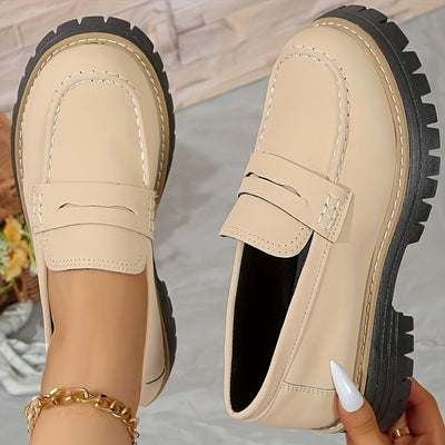 Plateau-Loafer im Preppy-Stil für Frauen - Bequeme Freizeitschuhe