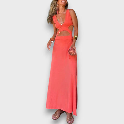 Iselda – Maxi Sommerkleid mit Cut-Out-Design