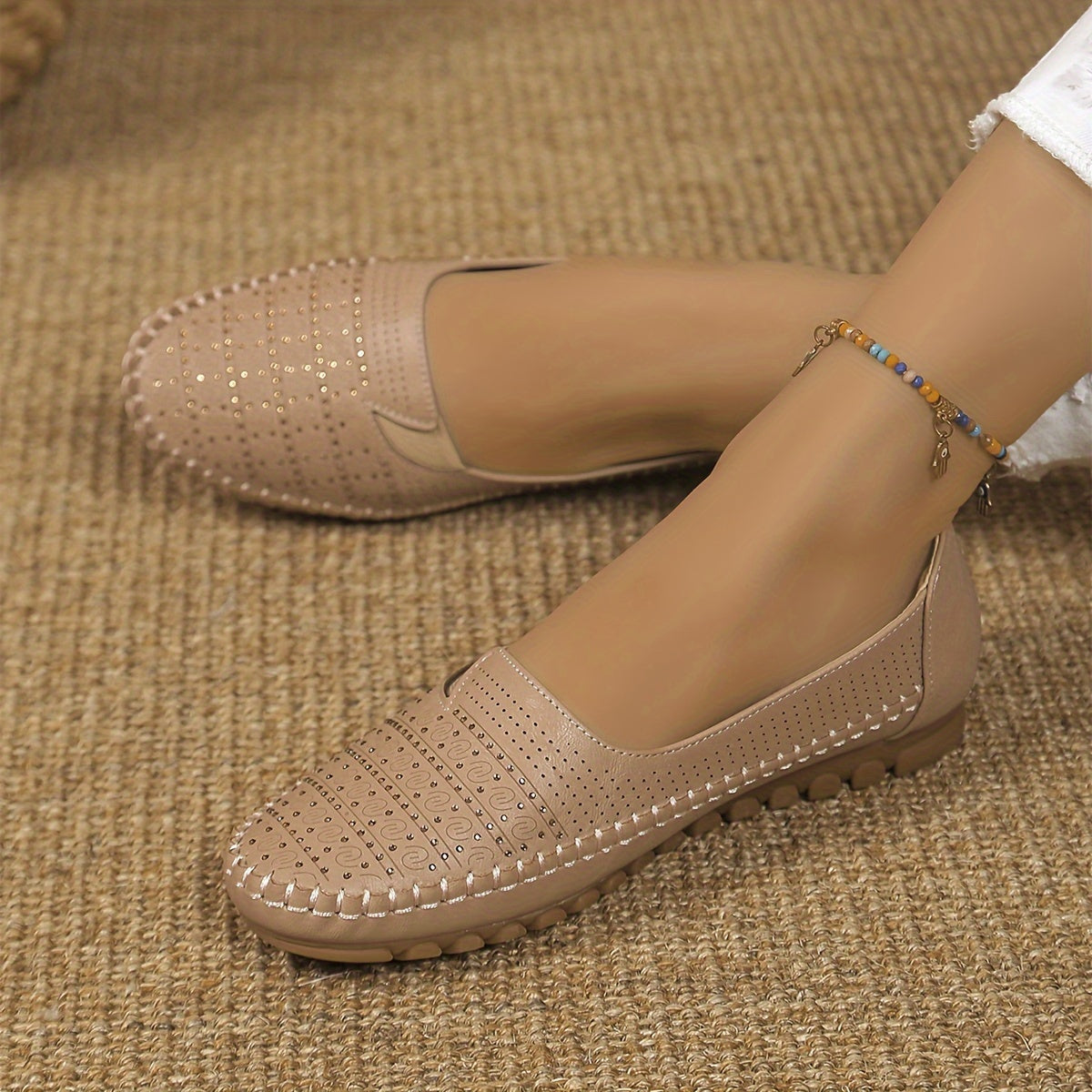 Minimalistische Slip-On Flats für Damen – Leichte Rundzehen Schuhe