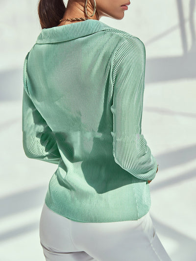 Vortexa | Damenbluse mit modischer gedrehter Frontpartie