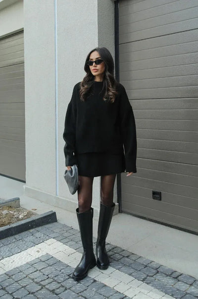 Helena | Strick-Set mit Oberteil und passendem Rock