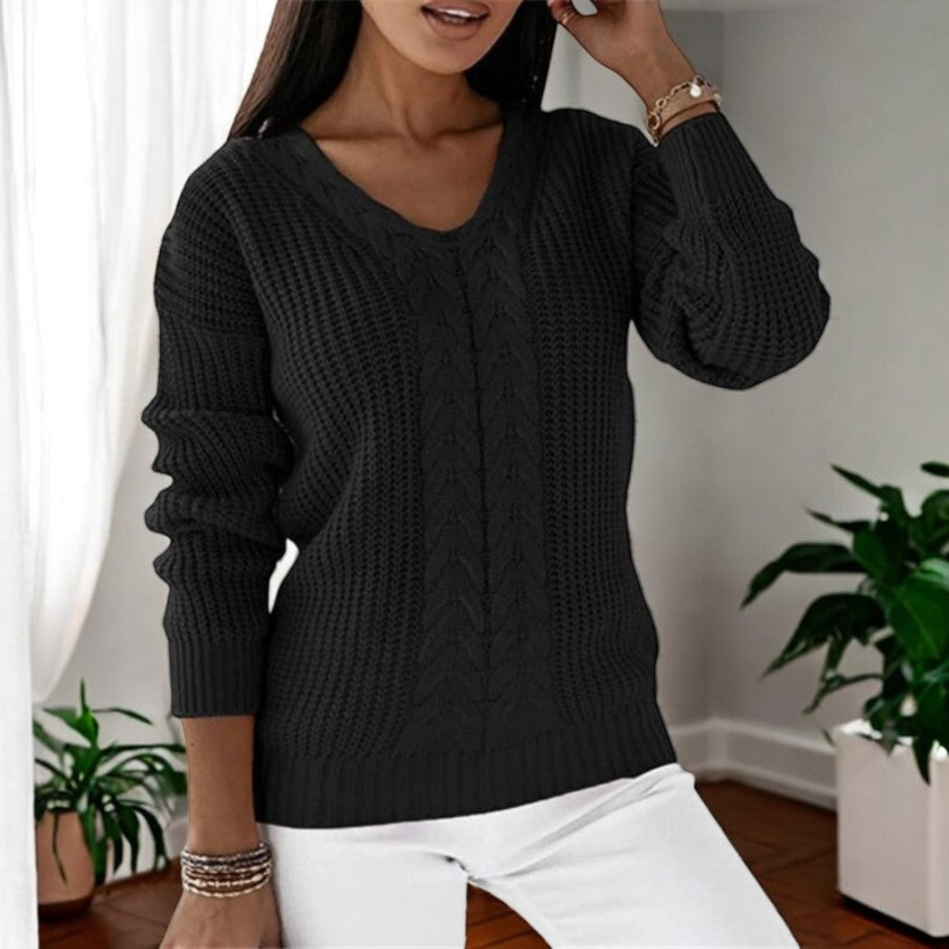 Elin | Skandinavischer Damenpullover mit Musterstrick