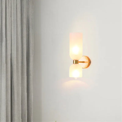 Doppelkopf Glas Wandleuchte LED Sconce