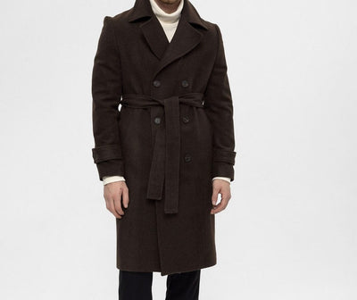 ANTIOCH | Mantel mit Doppelknopfleiste – Braun