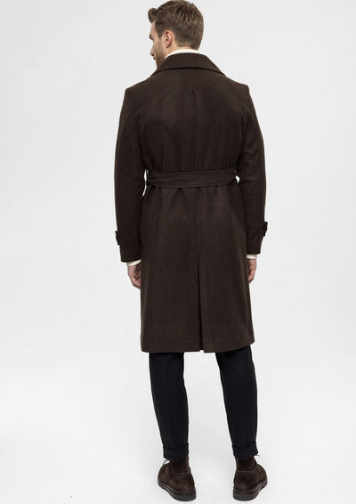 ANTIOCH | Mantel mit Doppelknopfleiste – Braun
