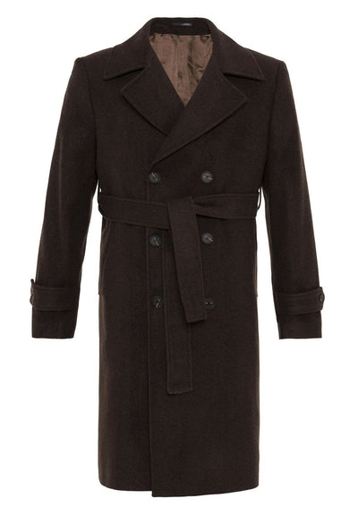 ANTIOCH | Mantel mit Doppelknopfleiste – Braun
