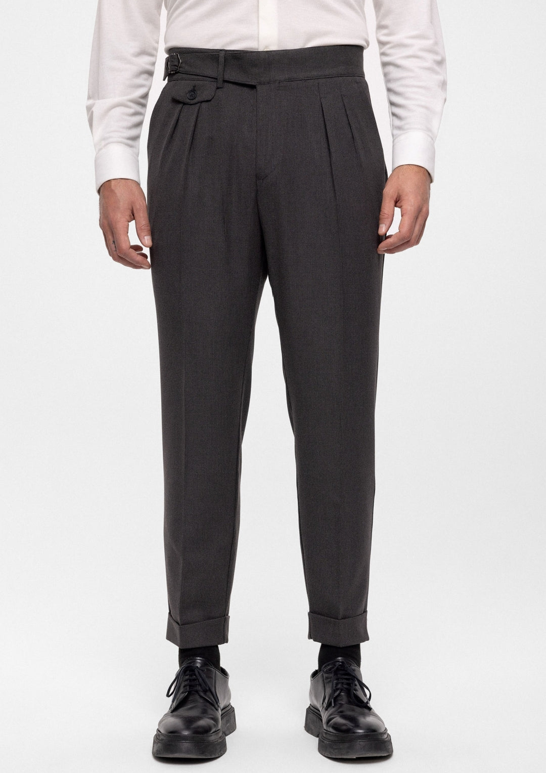 ANTIOCH | Hose mit hoher Taille – Anthrazit