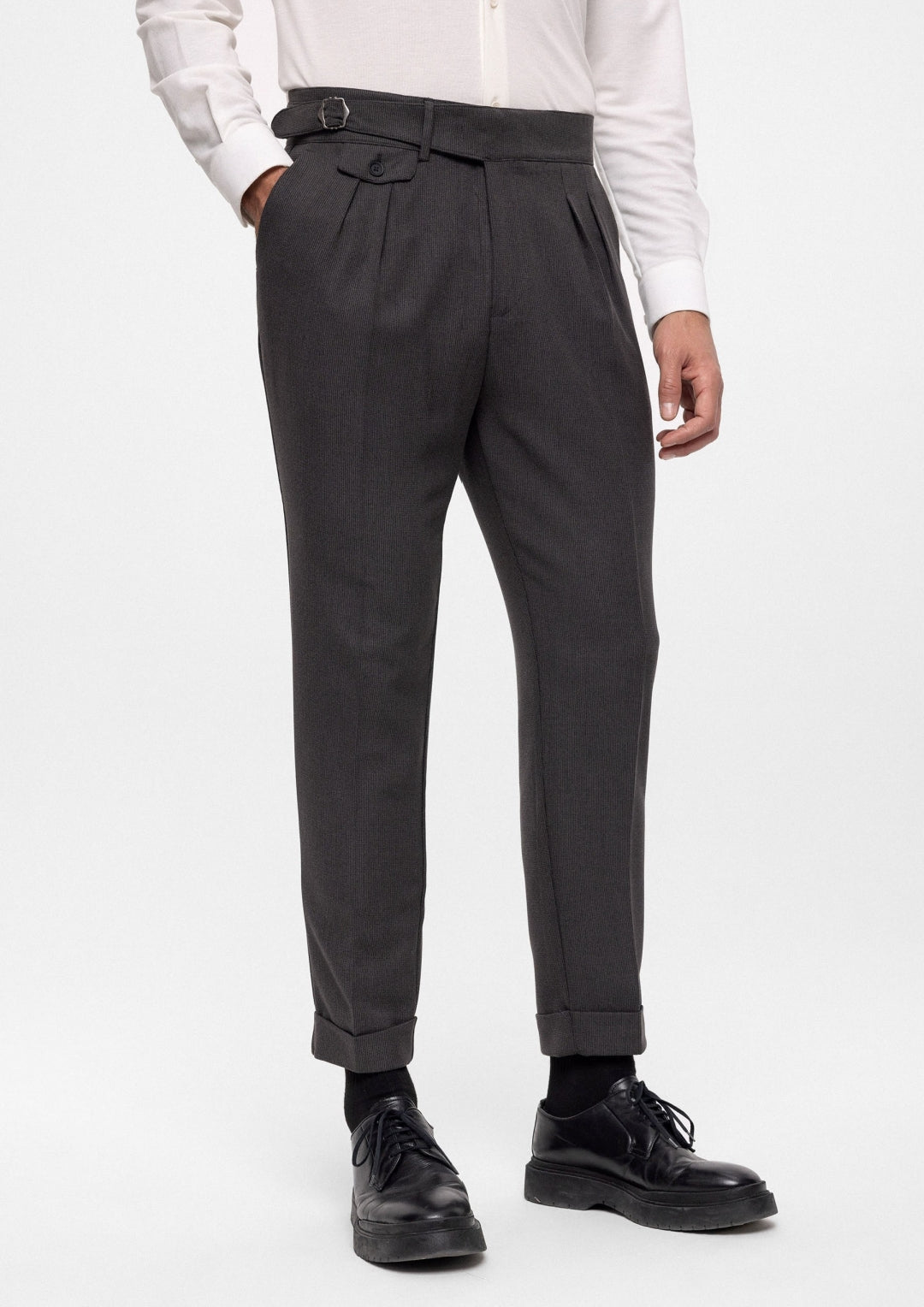 ANTIOCH | Hose mit hoher Taille – Anthrazit