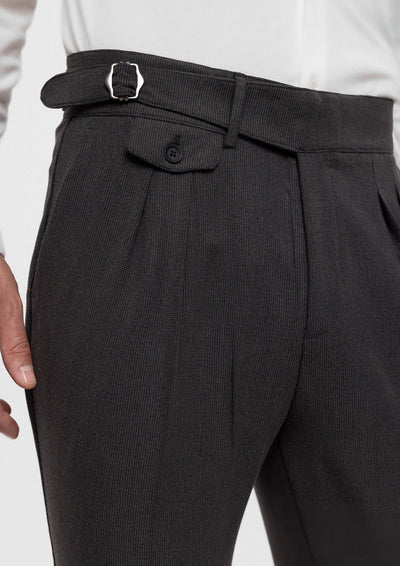 ANTIOCH | Hose mit hoher Taille – Anthrazit