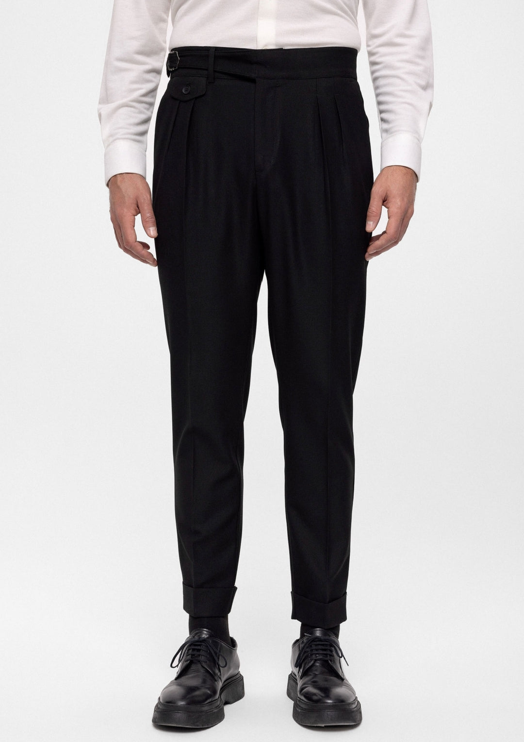 ANTIOCH | Hose mit hoher Taille – Schwarz