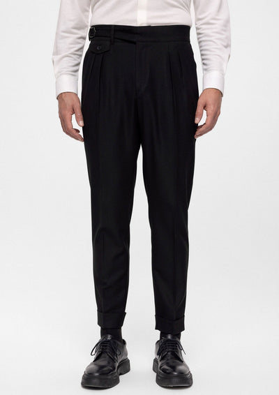 ANTIOCH | Hose mit hoher Taille – Schwarz