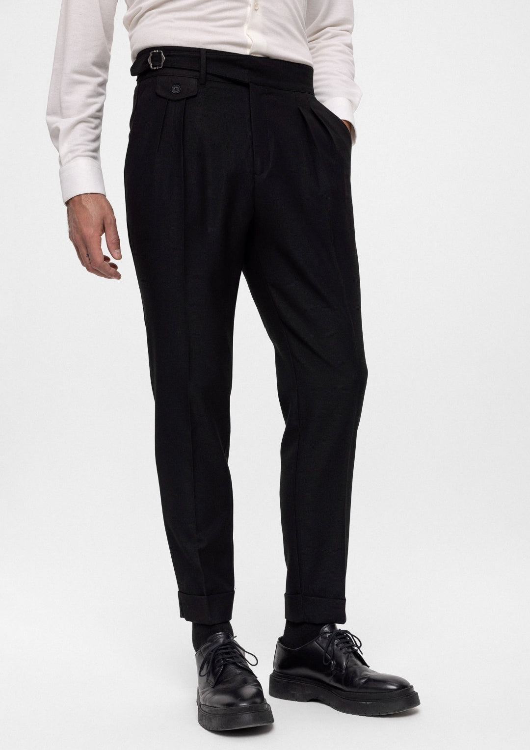 ANTIOCH | Hose mit hoher Taille – Schwarz