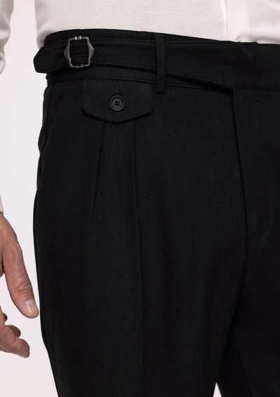 ANTIOCH | Hose mit hoher Taille – Schwarz