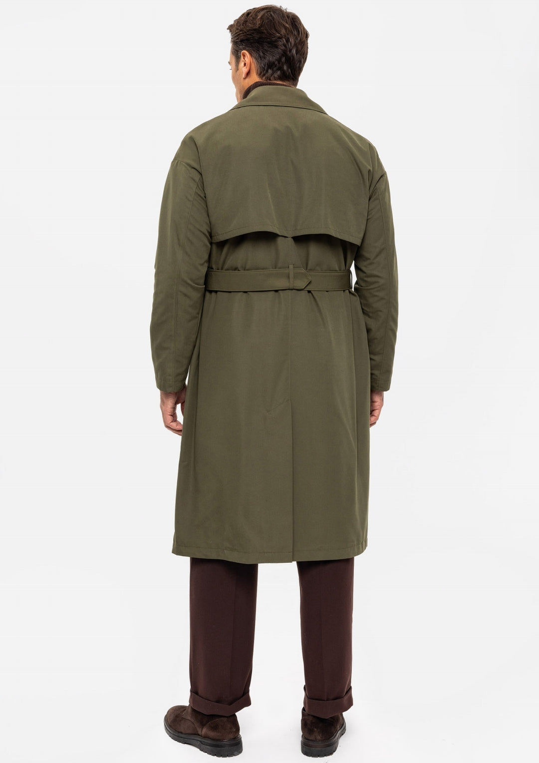 ANTIOCH | OVERSIZED Trenchcoat mit doppelreihiger Knopfleiste – Khaki