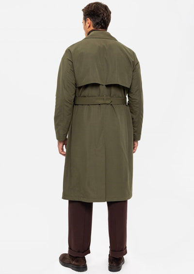 ANTIOCH | OVERSIZED Trenchcoat mit doppelreihiger Knopfleiste – Khaki