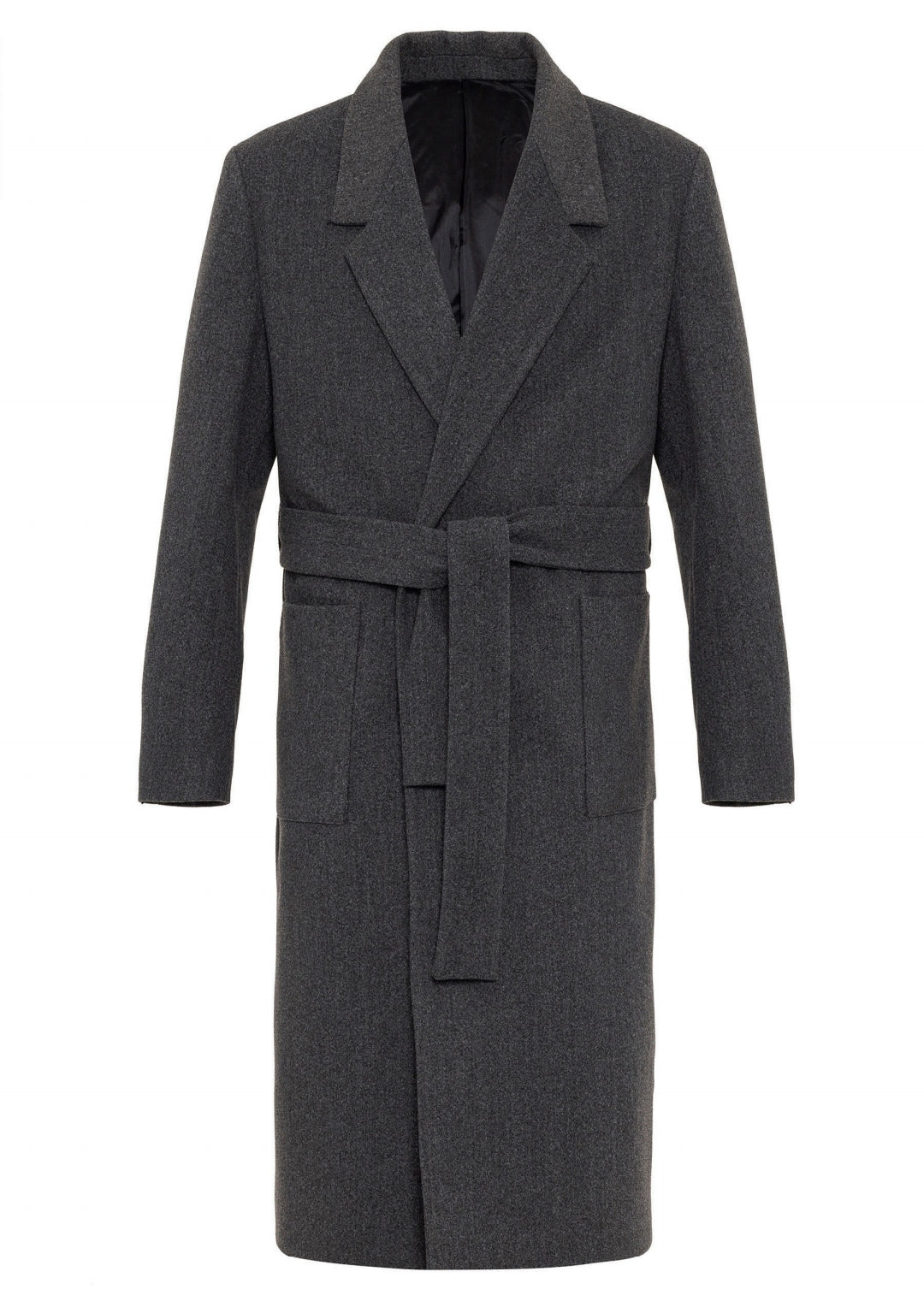 ANTIOCH | Oversized Mantel mit Gürtel – Grau