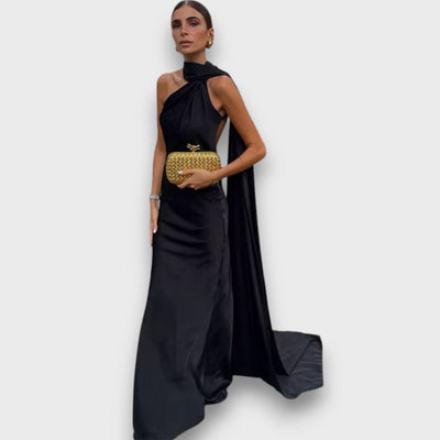 Corinne – Asymmetrisches Abendkleid mit Drapierung