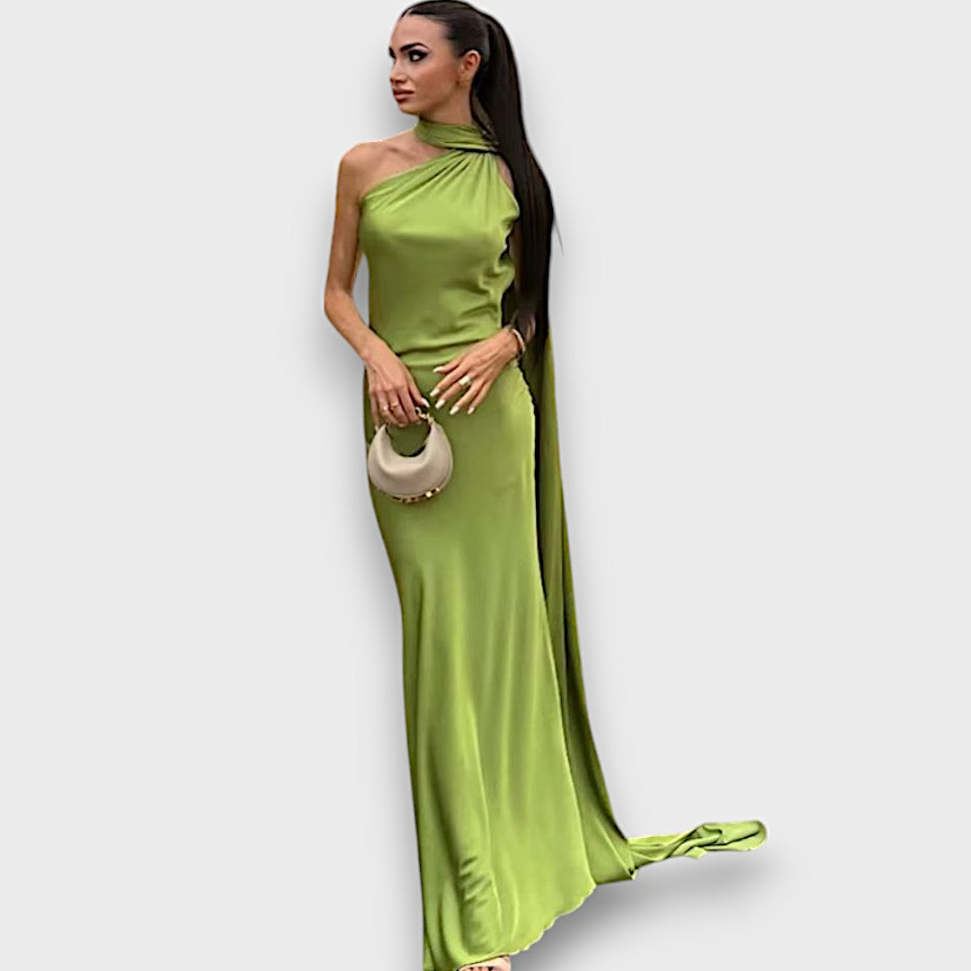 Corinne – Asymmetrisches Abendkleid mit Drapierung