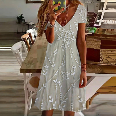 Colette™ - Kleid Mit Blätterdruck