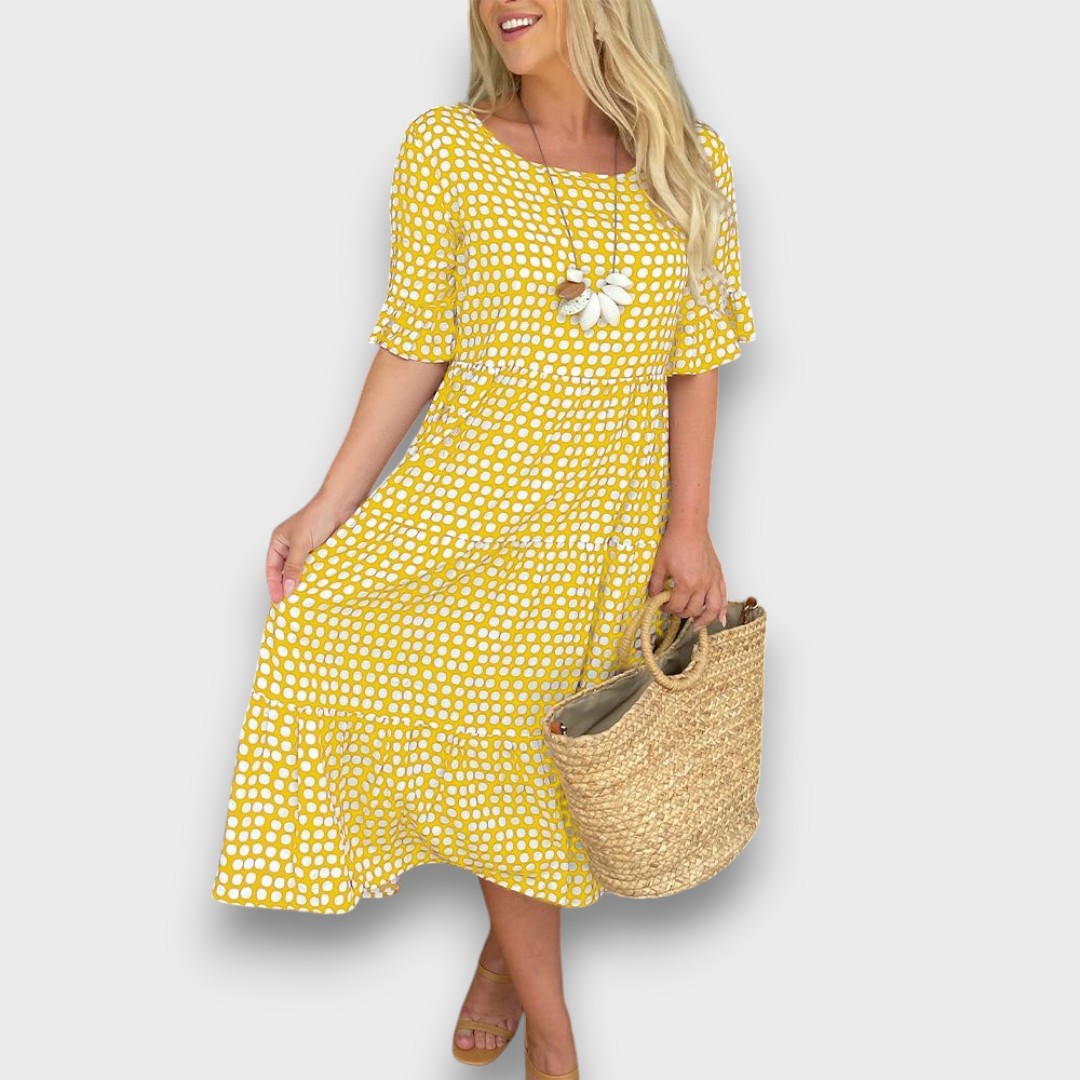 Fenja – Feminines Kleid mit Tupfenprint