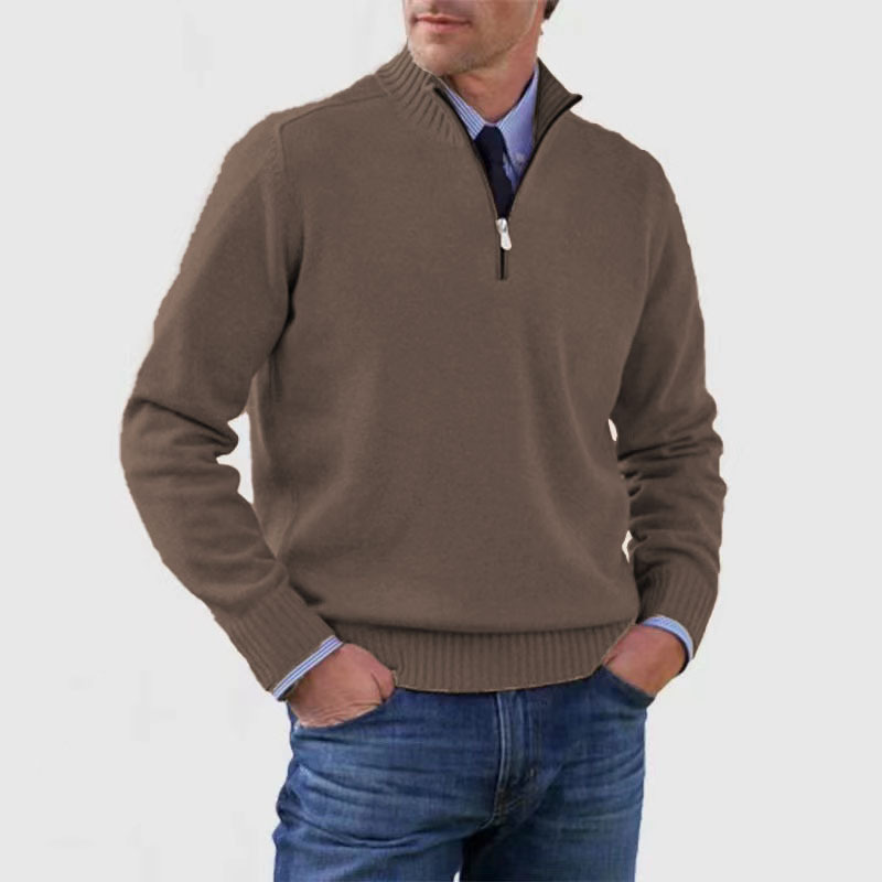 Pullover Herren Half Zip Modern | Warm Komfort Freizeit
