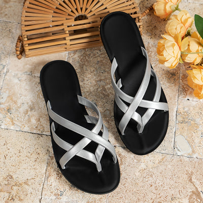 Mehrfarbige Damen-Sandalen-Pantoffeln