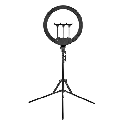 Glowwer ProLight | Professionelle 18" Ringlampe mit höhenverstellbarem Stativ und 45W LED-Beleuchtung