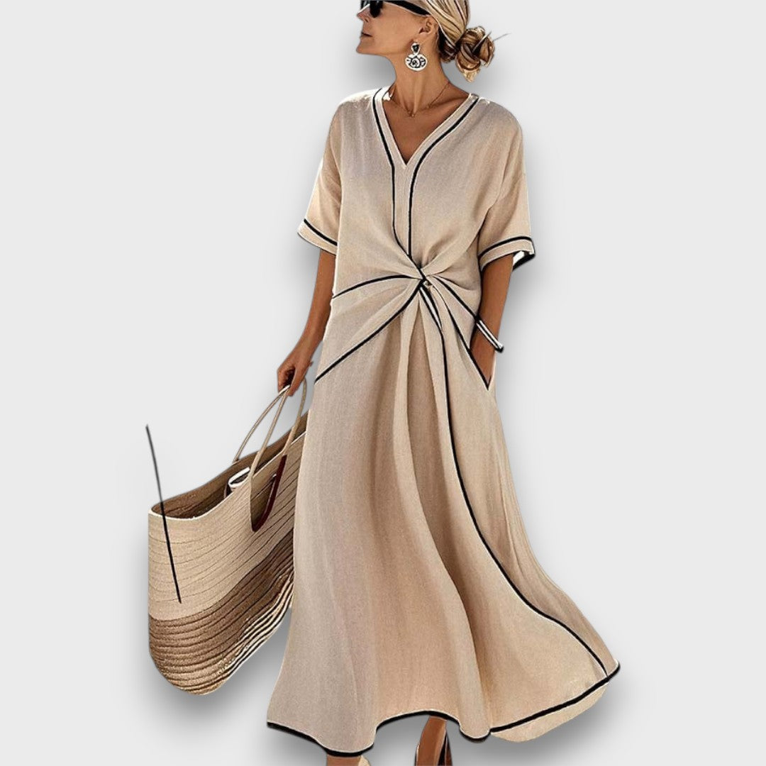 Calenya – Kleid mit Kontrastkante