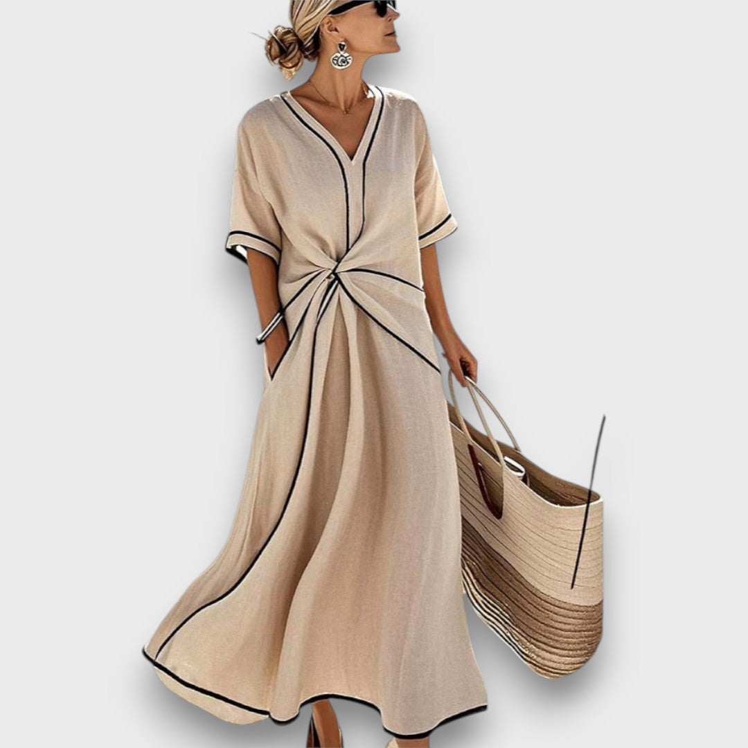 Calenya – Kleid mit Kontrastkante