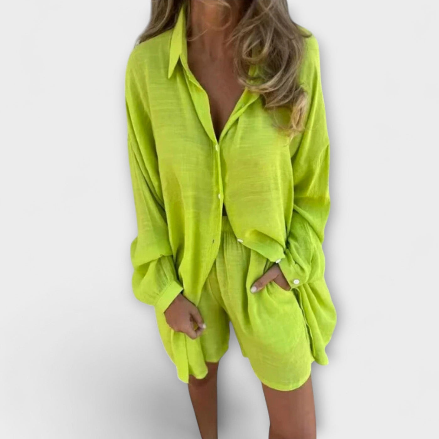 Serine – Zweiteiliges Sommer-Set mit Oversize-Bluse