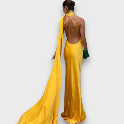 Corinne – Asymmetrisches Abendkleid mit Drapierung