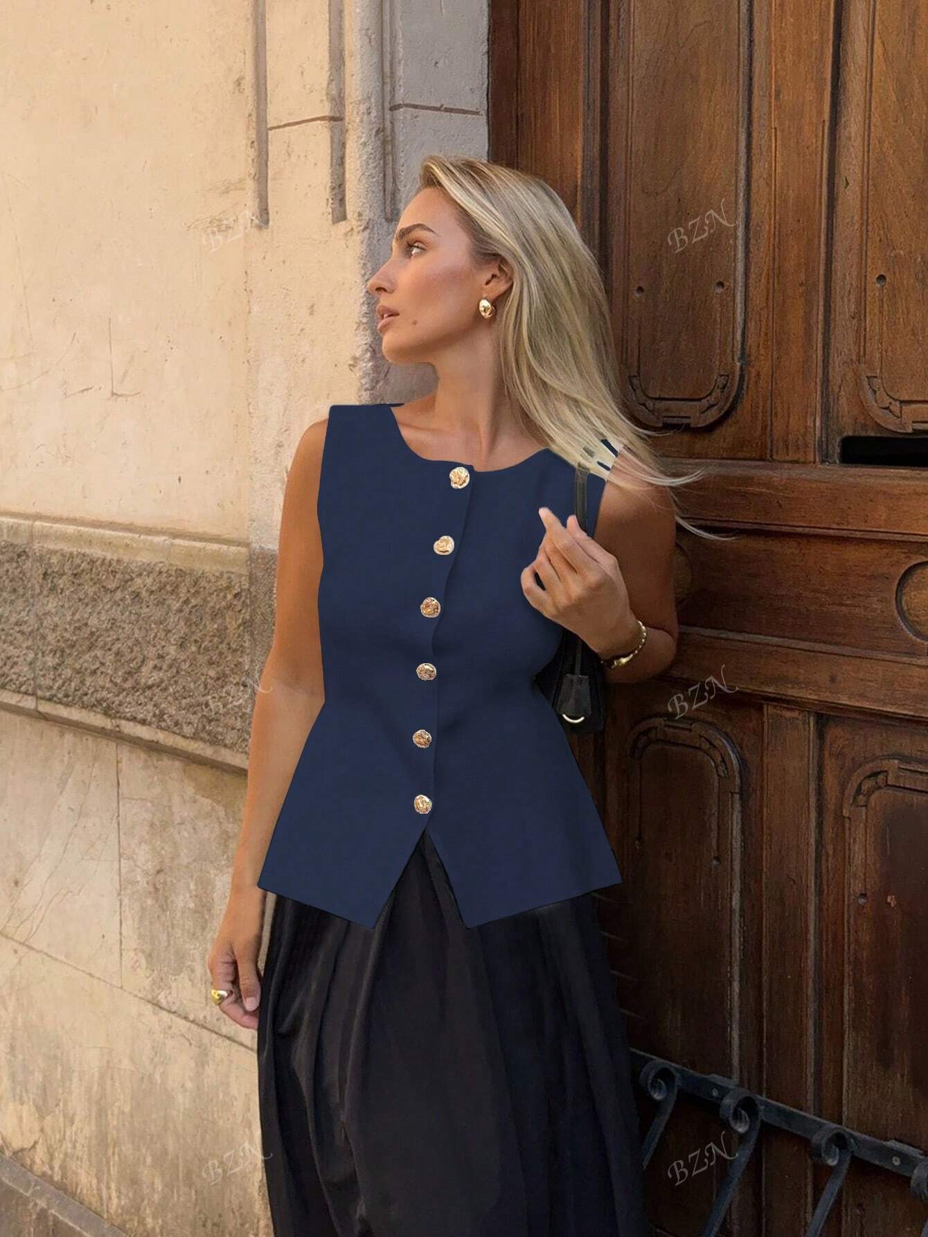 Ärmelloses Tailor-Weste mit Knöpfen – Feminin, Edel & Vielseitig