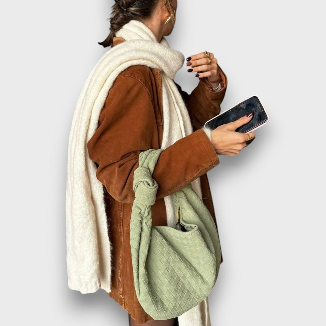 Lunira – Mini-Bag aus Wildleder mit geflochtenem Detail