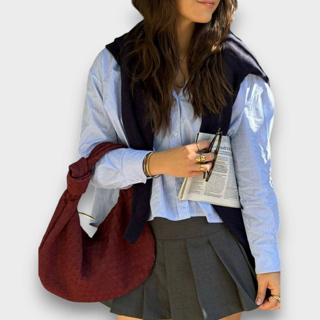 Lunira – Mini-Bag aus Wildleder mit geflochtenem Detail