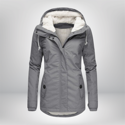 Winterjacke Damen mit Kapuze | Gefütterte Übergangsjacke