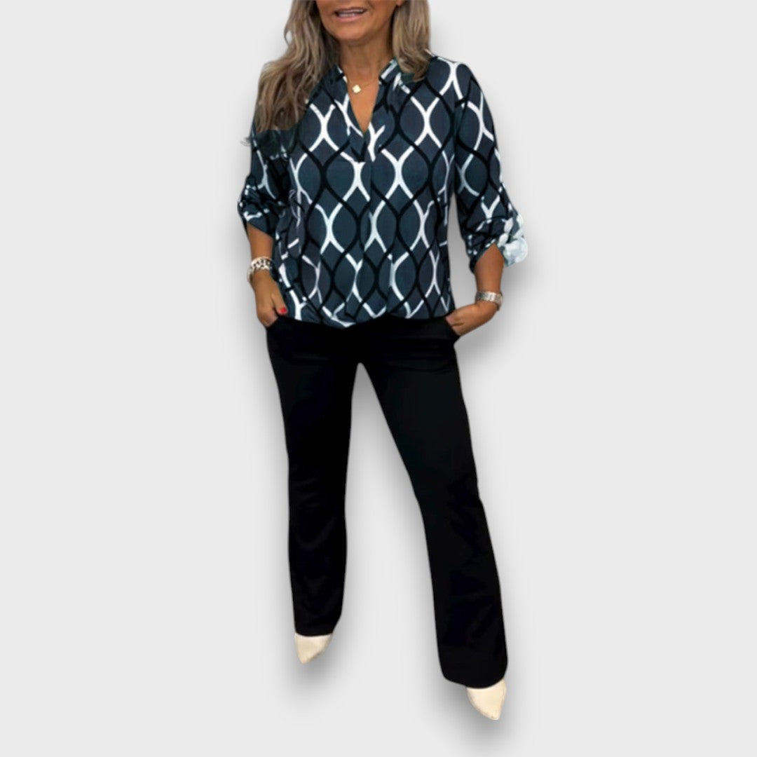 Sarelle – Bluse mit elegantem Muster