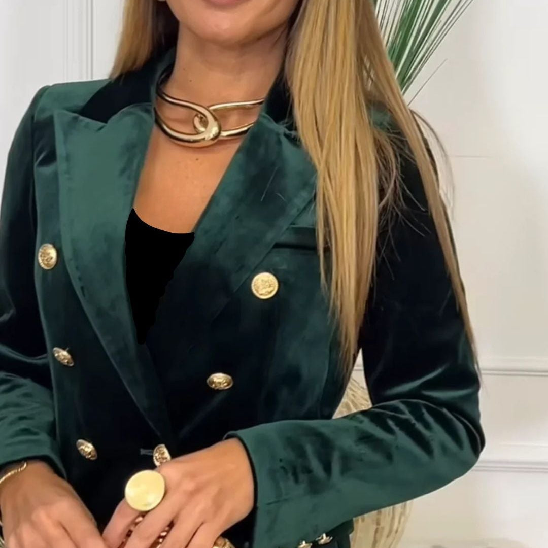 Verona | Eleganter Damen-Blazer aus feinem Samtstoff
