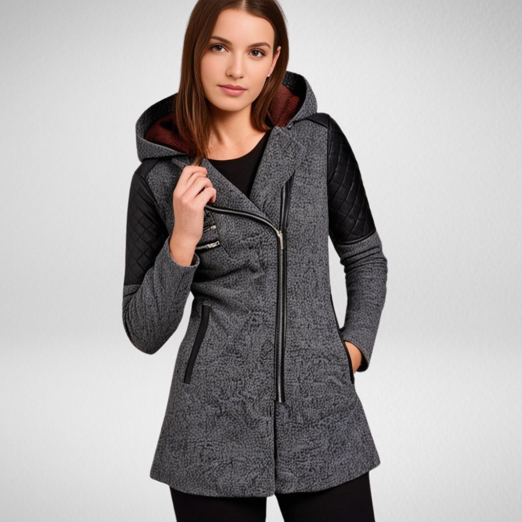Noëlle | Langer Wintermantel für Damen mit warmem Futter