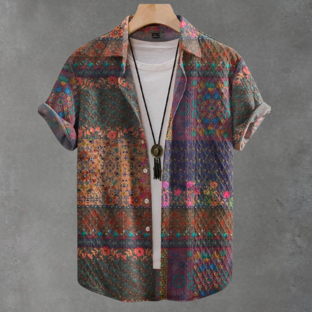 Dustin | Lässiges Vintage-Hemd mit Jacquard-Muster