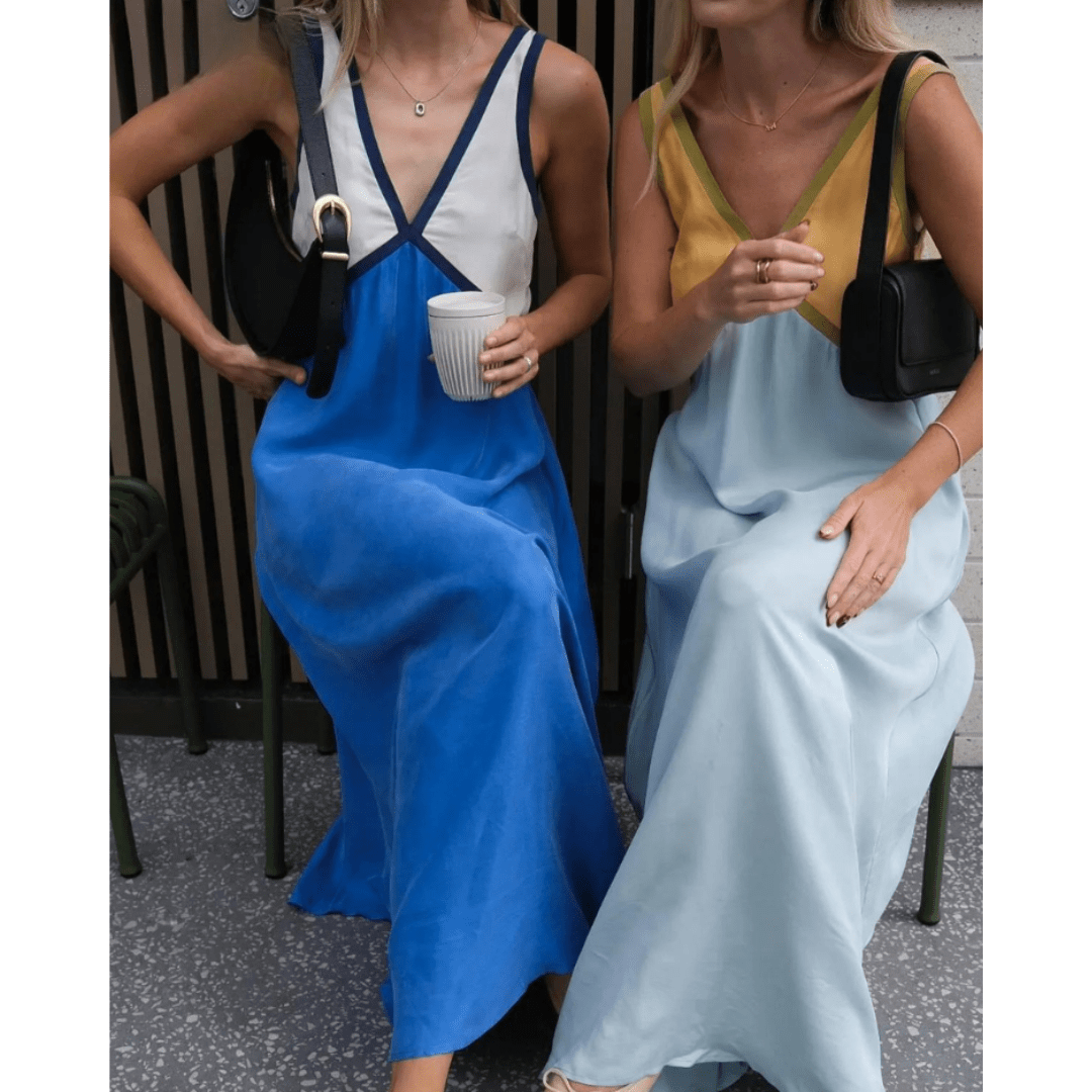 RENATA Elegantes V-Ausschnitt Kleid für alle Anlässe