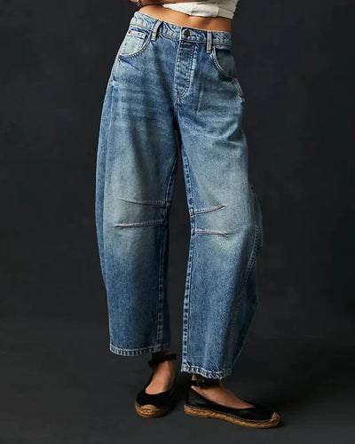 Mid-Rise | Weit geschnittene Tonnenjeans für modebewusste Frauen