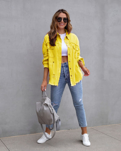 Valerie | Casual Ripped Shirt Jacke für den Streetstyle